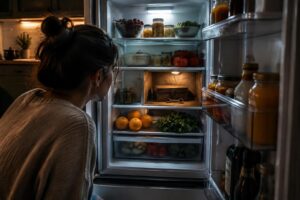 Découvrez ce qui se cache derrière une porte de frigo ouverte