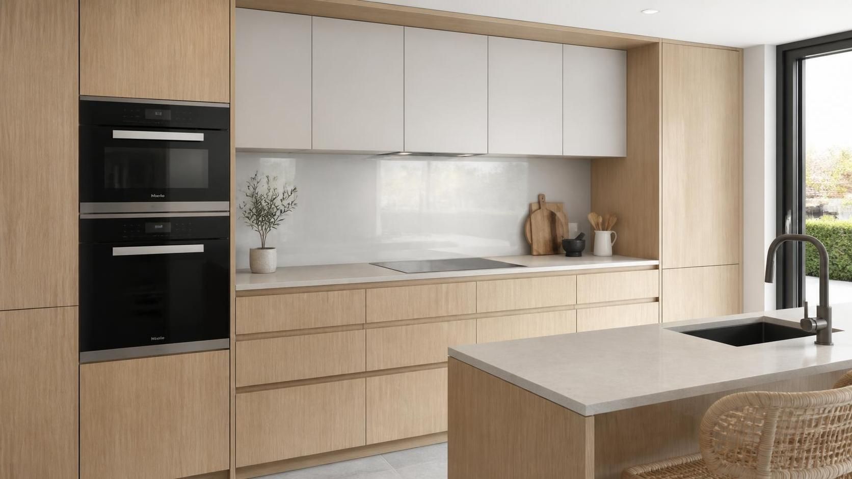 découvrez notre mobilier sur mesure spécialement conçu pour l'intégration parfaite de votre plaque de cuisson et four encastrable, alliant design élégant et fonctionnalité optimale.