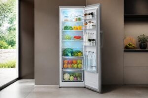Réfrigérateur 1 porte avec système de froid ventilé : performance et fraîcheur optimales
